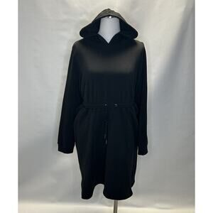 New Torrid Sweatshirt Dress Womens Med Large Fleece Hoodie Black Hooded Pullover